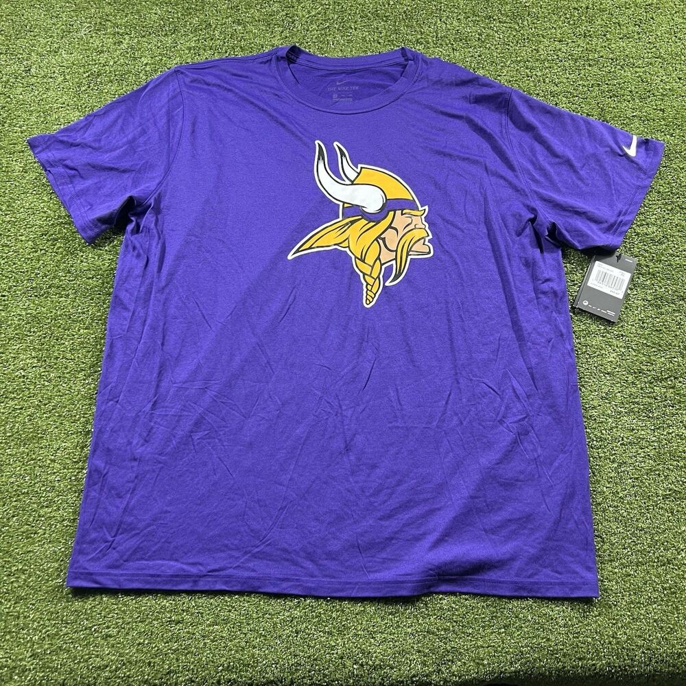 Minnesota Vikings Shirt Men’s  The Nike Tee Dri Fit Purple NFL Crew 2XL NWT